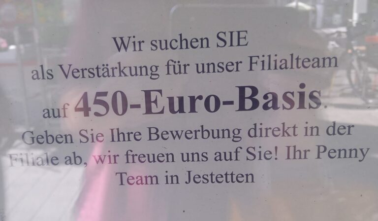 Aimez-vous travailler dans une base de 450-euros?